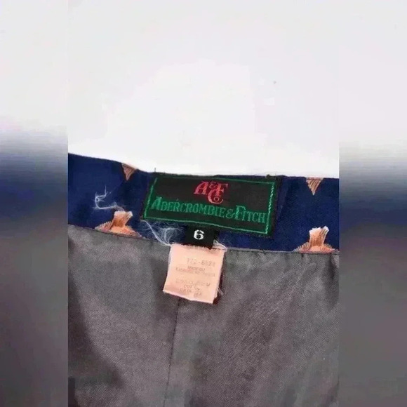 Vintage ABERCROMBIE & FITCH Navy Pheasant Hunt Preppy Skirt Small 0 XS Canada - Picture 9 of 9